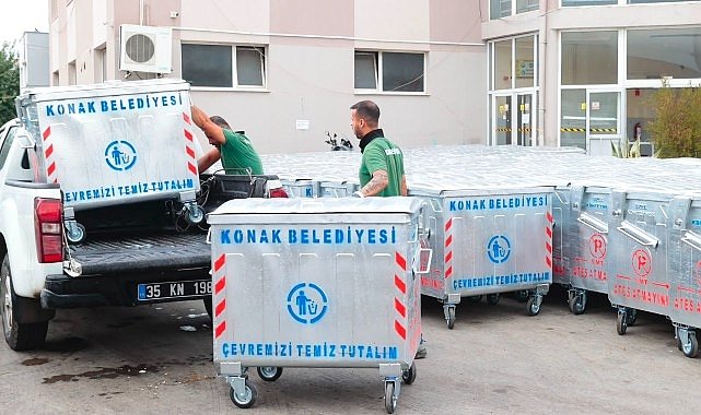 Konak’ta konteynerler yenilenmeye devam ediyor